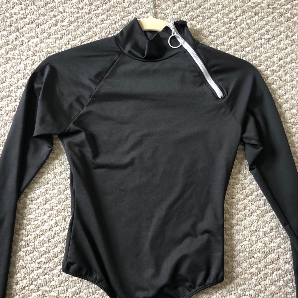 Black turtleneck Bodysuit